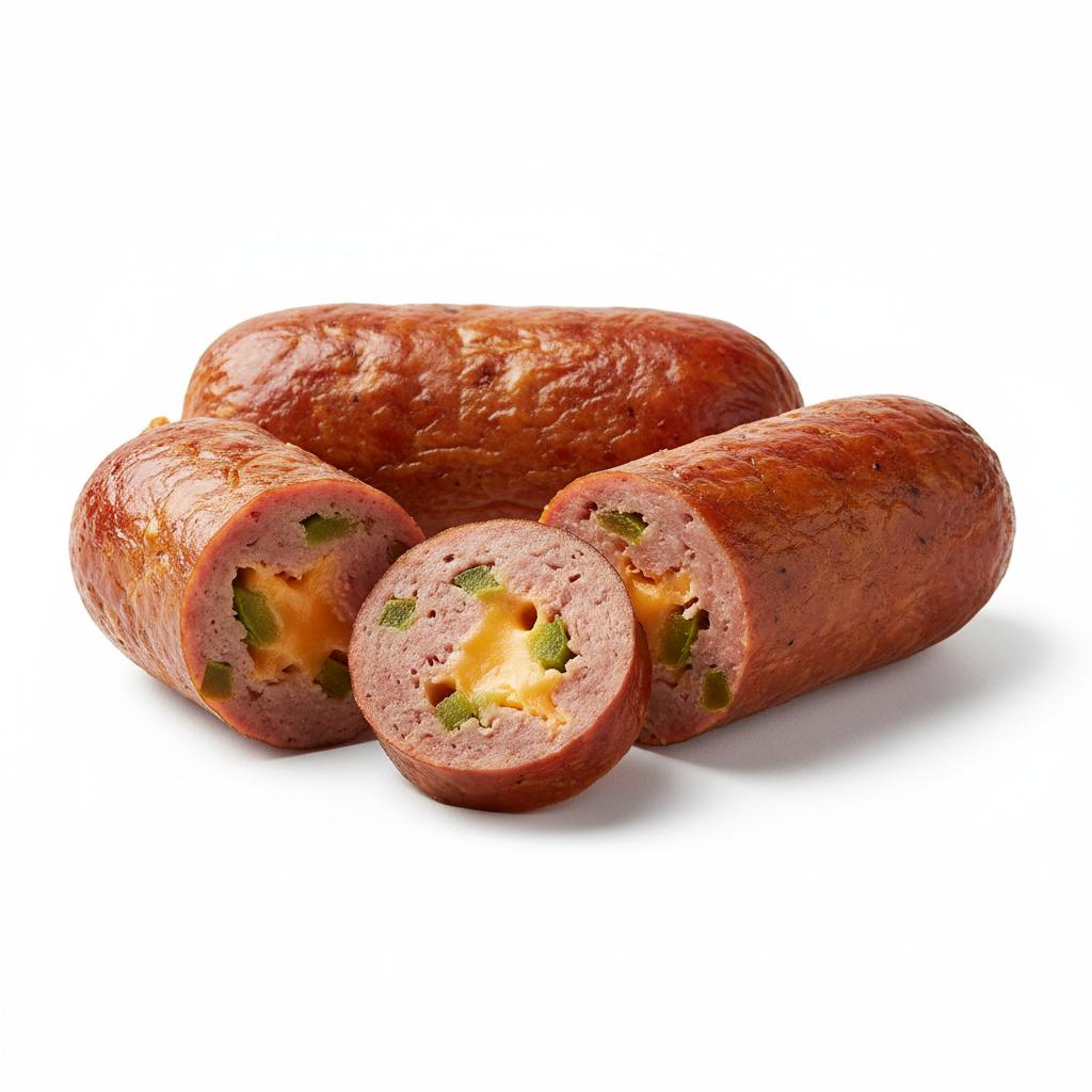 Smoked Texas Sausage with Cheese and Jalapeno 6" 100g 1kg